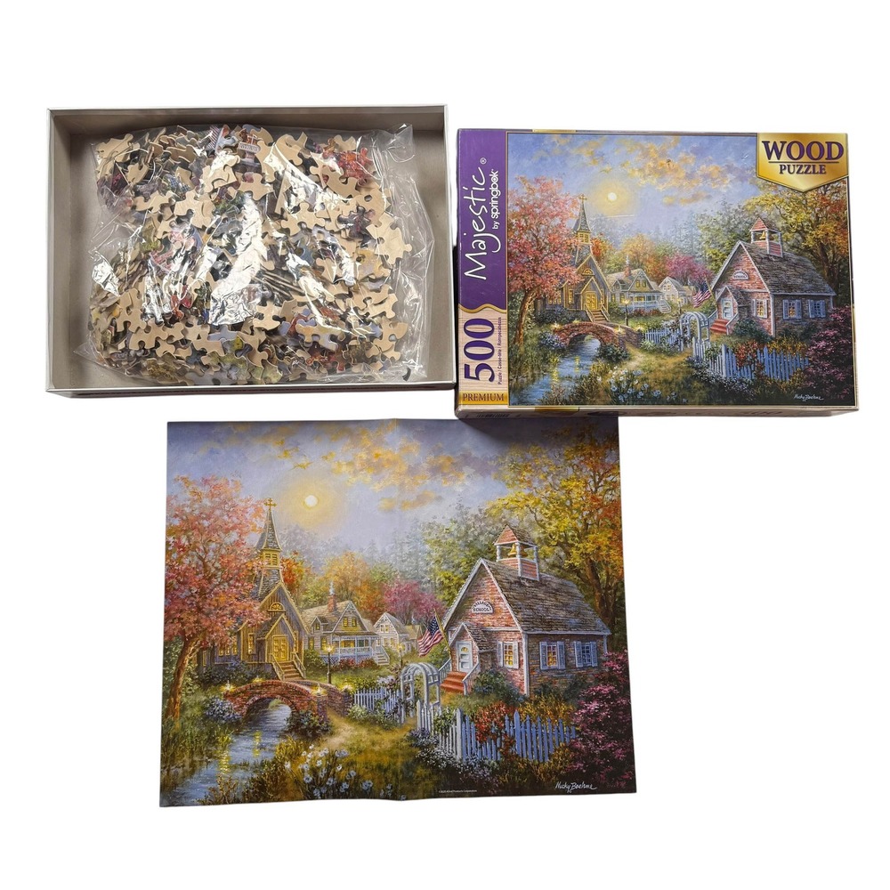Springbok Majestic Moral Guidance 500 Piece Wood Puzzle Nicky Boehme UNCOUNTED